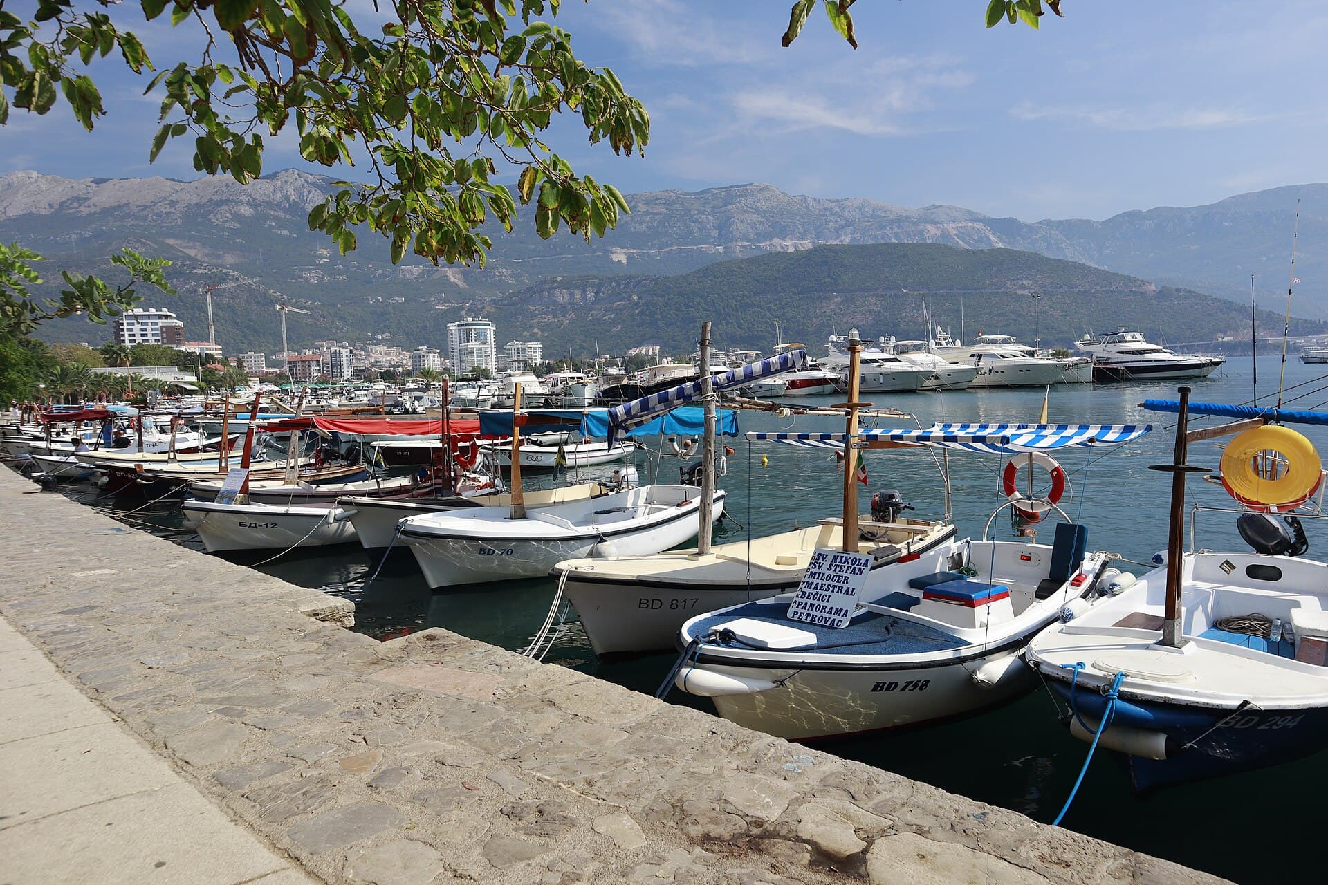 Dukley Marina beside Budva old town